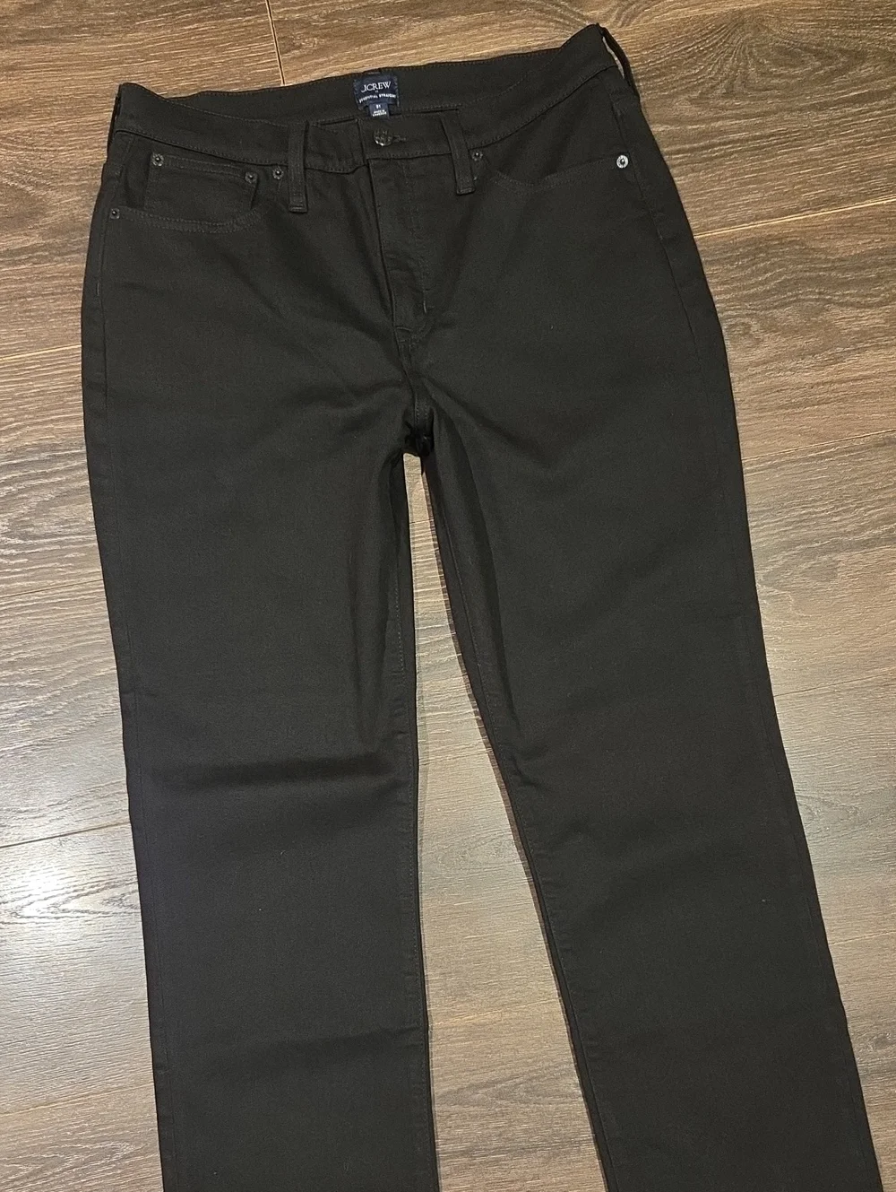 ❤️ NWOT! J CREW HIGH RISE ESSENTIAL STRAIGHT JEANS IN ALL DAY STRETCH, BLACK 12